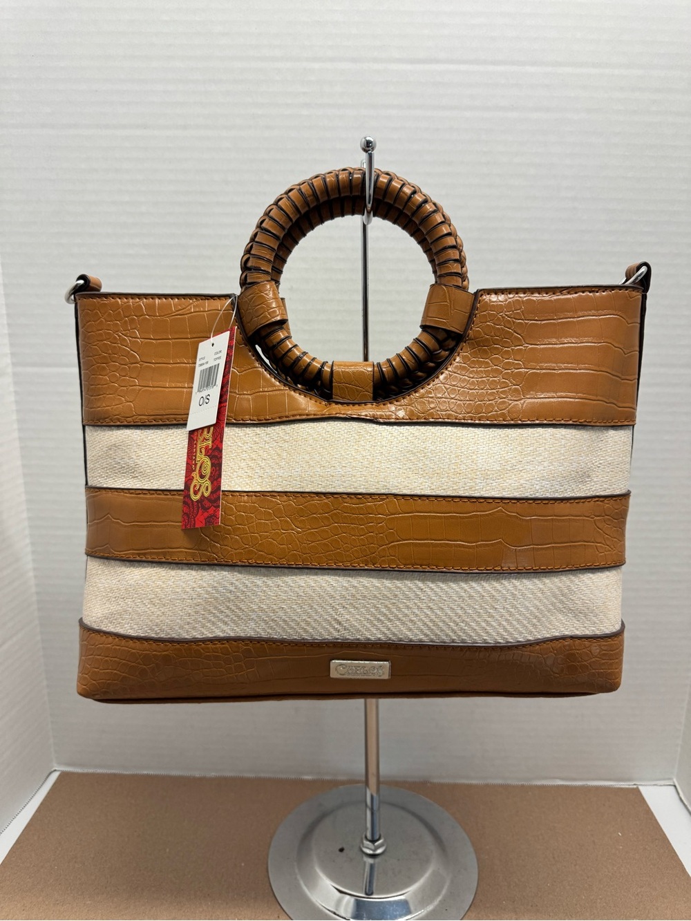 Carlos Santana Woven Tote / Crossbody Bag